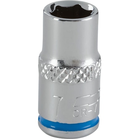 Channellock 1/4 In. Drive 7 mm 6-Point Shallow Metric Socket 398128